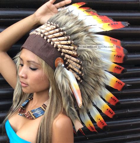 indianer kopfschmuck|Indianer Kopfschmuck, Coiffe Indienne, Federhaube